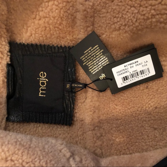 Maje Real Lamb Shearling Coat - Picture 7 of 7